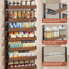 Freexployer over-door pantry organizer offers accessible, space-saving storage.