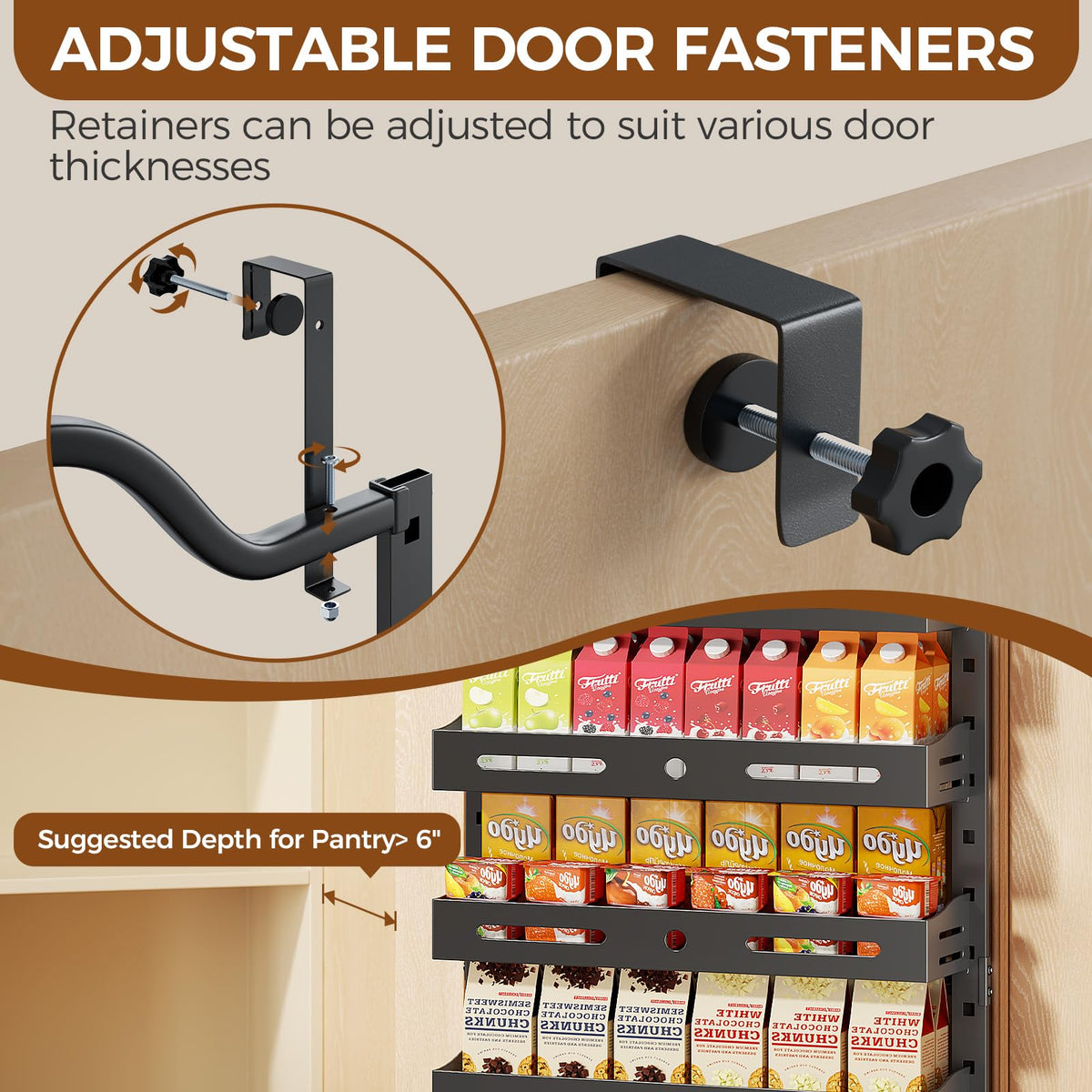 Freexployer thickened anti rust steel adds durability for daily pantry use.