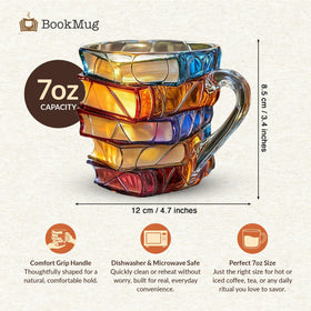 Freeze2Trim stained-glass mug glows with sunlight, enriching morning coffee and quiet study.