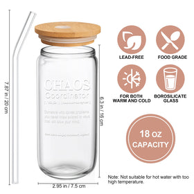 Frerdui 18 oz can glass in hand emphasizes everyday usability