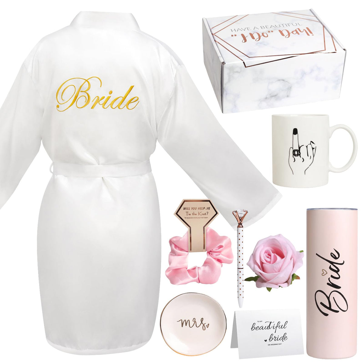 Frerdui bridal silk robes show luxury and comfort on the wedding journey