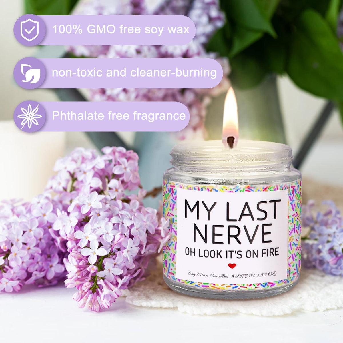 Frerdui scented candle 3.53oz for cozy ambiance