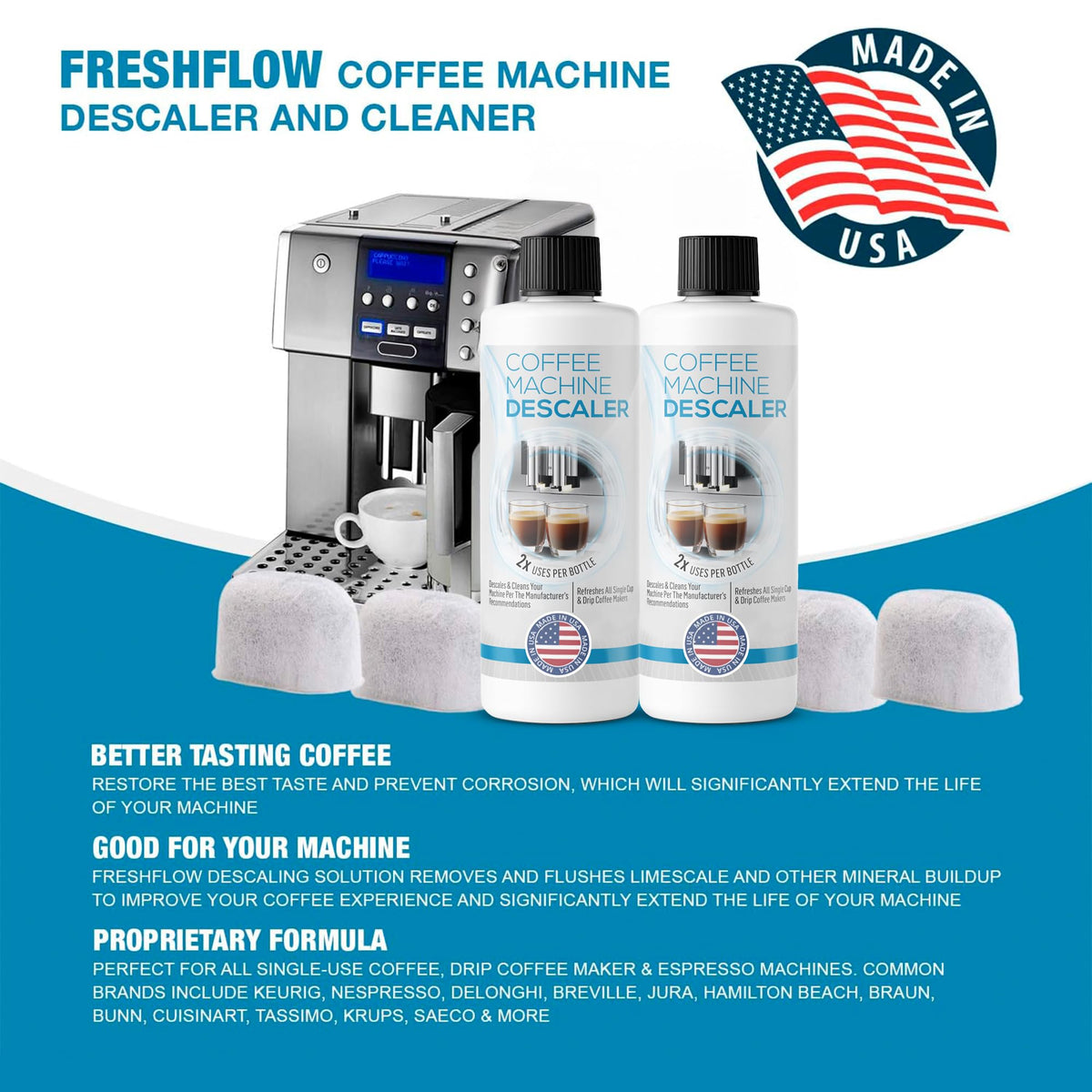 FreshFlow Keurig compatible descaler usage guide for easy setup