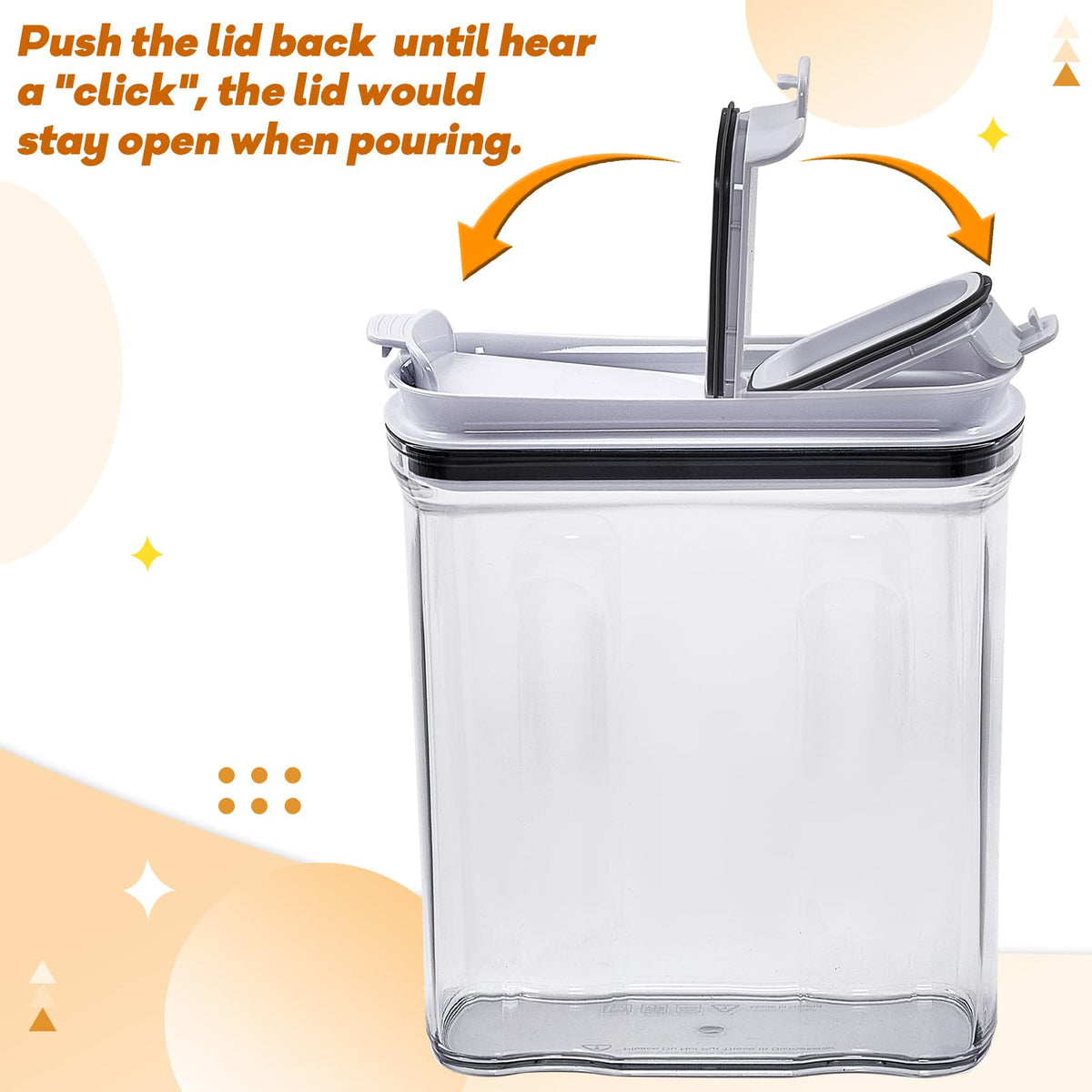 FreshKeeper ergonomic grips provide comfortable handling during filling and pouring.