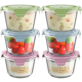 Freshmage 16oz glass meal prep container with lid keeps portions ready for the week.