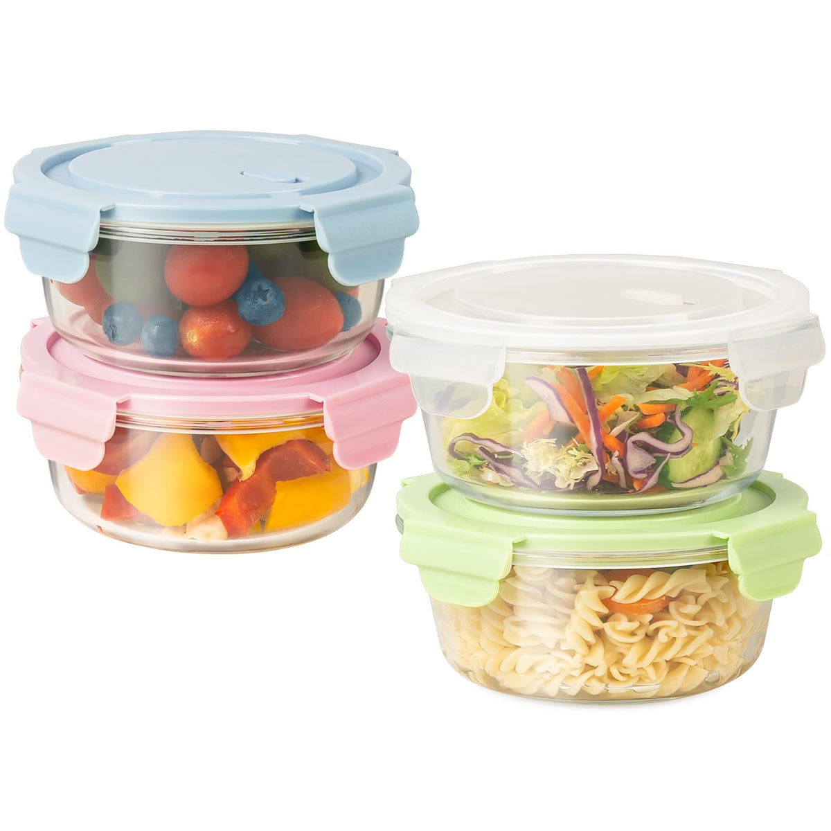 Freshmage 20oz glass meal prep container with airtight lid keeps foods fresh