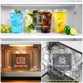 Freshmage 20oz unbreakable glasses are BPA-free with premium PCTG for crystal clarity.