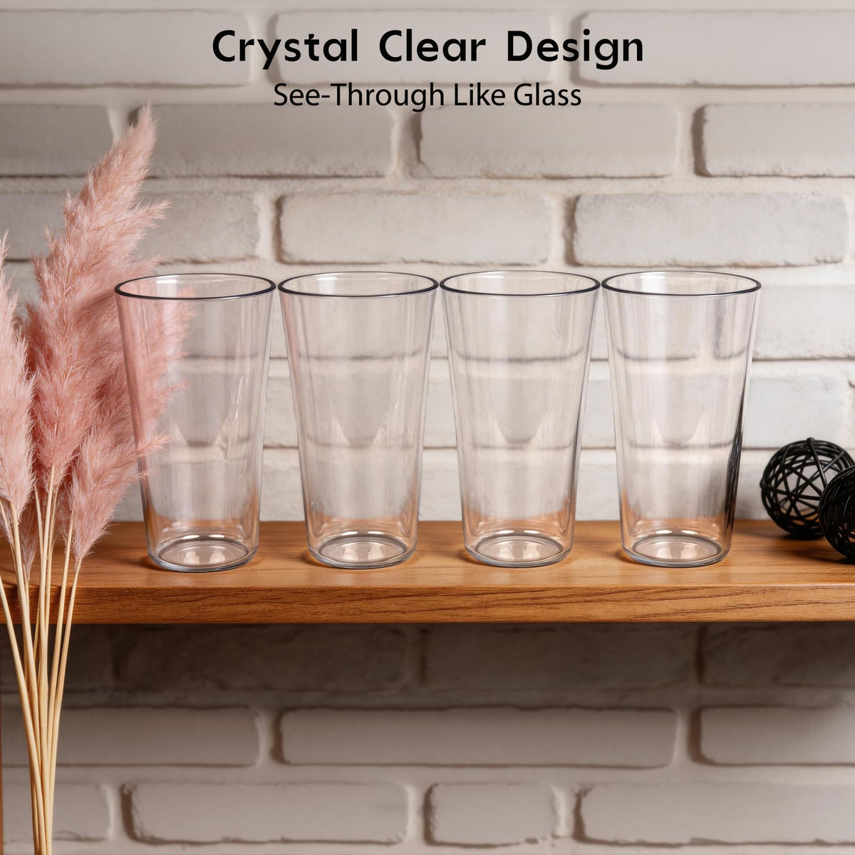 Freshmage 20oz unbreakable glasses are microwave-safe for fast drink reheating.