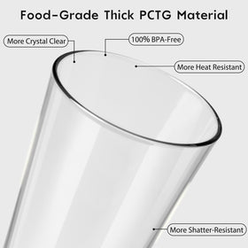 Freshmage 20oz unbreakable glasses are shatter-proof for worry-free outdoor adventures.