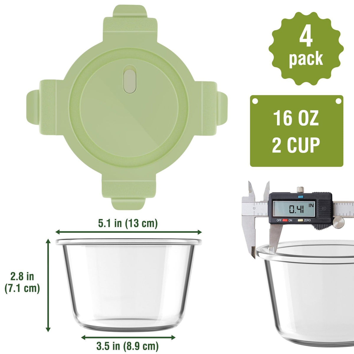 Freshmage four-pack display offers organized meal prep options.