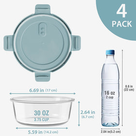 Freshmage airtight leakproof lids with locking tabs for secure storage.