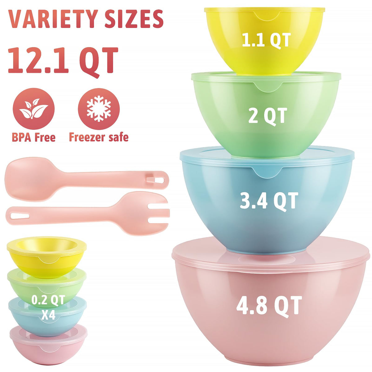 Freshmage color-coded bowls help organize ingredients quickly.