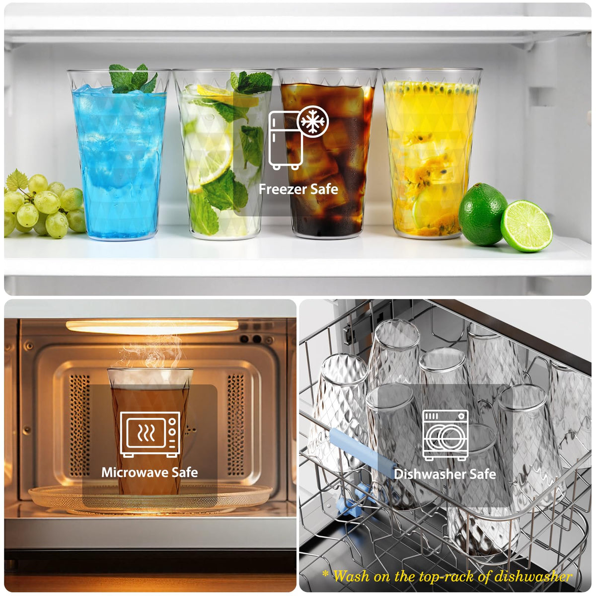 Freshmage cup-holder-friendly 20oz tumblers suitable for car trips.