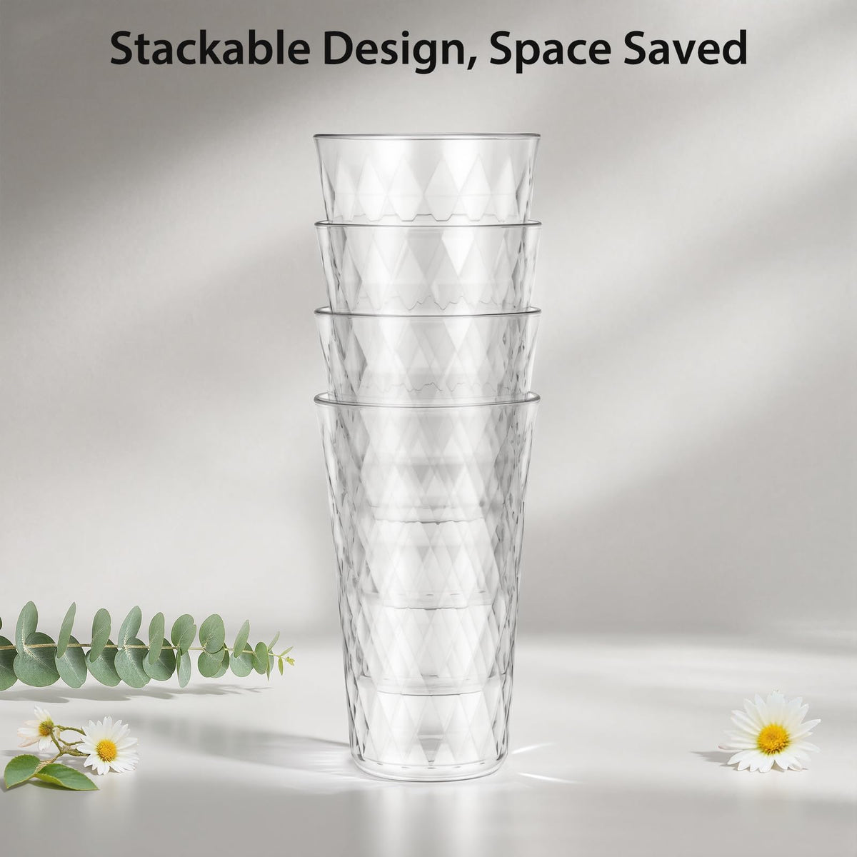 Freshmage home dining setup with 20oz glasses on a table.