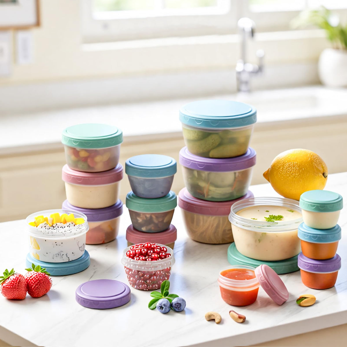 Freshmage dishwasher and microwave safe jars for everyday kitchen use.