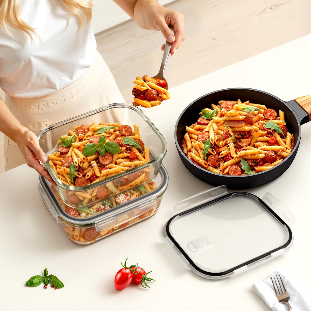 Freshmage dishwasher-safe glass simplifies cleanup after meals.