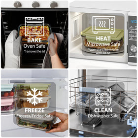 Freshmage five-color lids for quick meal identification and organized fridge storage.