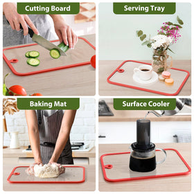 Small 12x8 board ideal for fruits and vegetables prep.