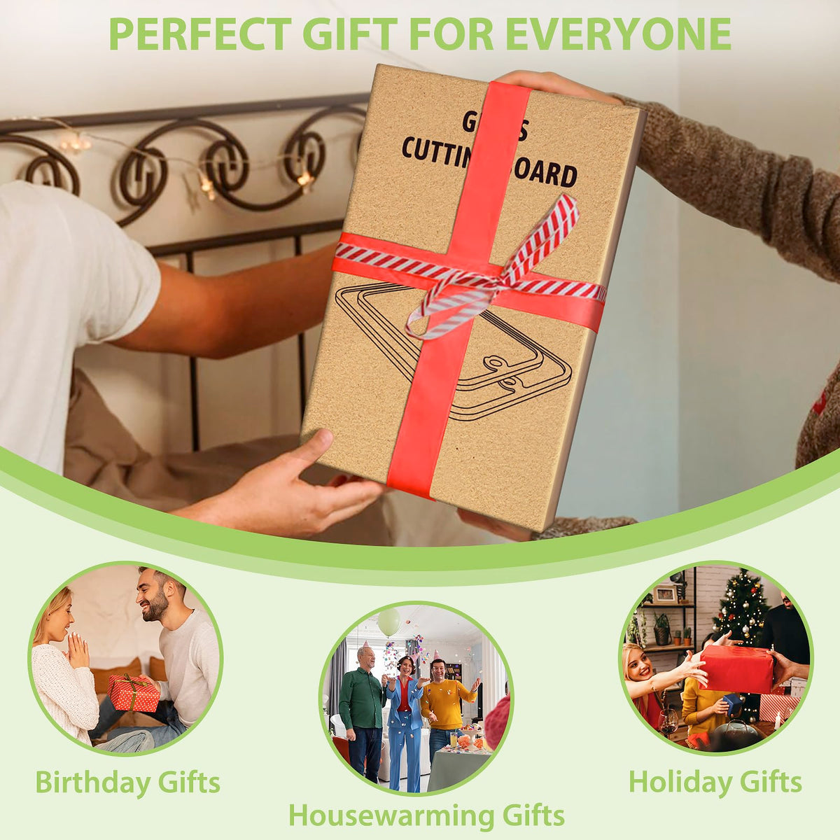 Gift-ready Freshmage cutting board set on stylish packaging.