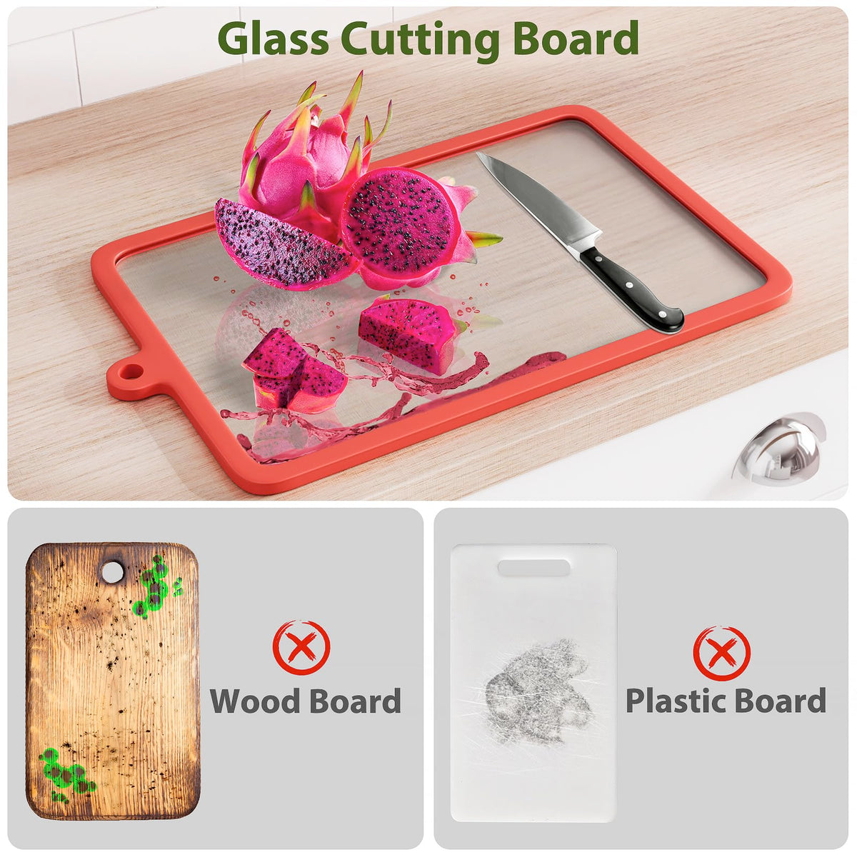Hot-pot-safe surface demonstrating heat resistance on a Freshmage board.