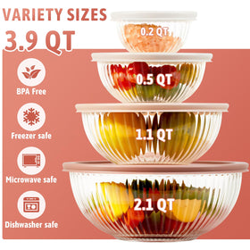 Freshmage 0.5qt glass mixing bowl ideal for sauces and toppings
