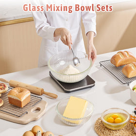 Freshmage 1.1qt glass mixing bowl versatile for medium prep tasks