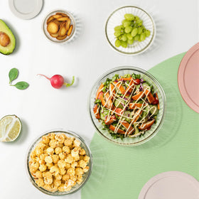 Freshmage 2.1qt glass mixing bowl suitable for large batter and salads