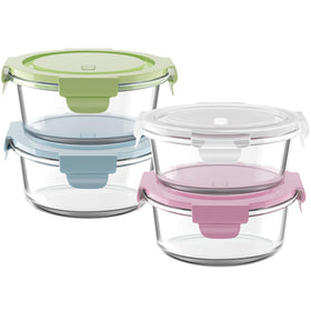 Freshmage glass soup containers with airtight lids to prevent leaks.