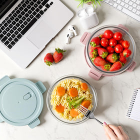 Freshmage heat-resistant borosilicate glass for versatile heating and storage.