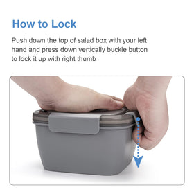 Freshmage leak-proof lid design seals securely to prevent spills in bags.