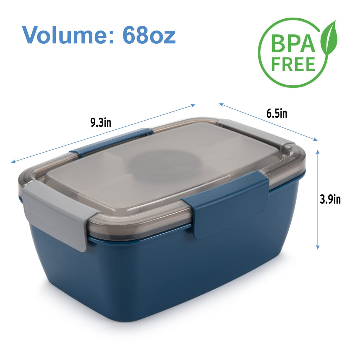 Freshmage leak-proof lid locks ensure secure transport of meals.
