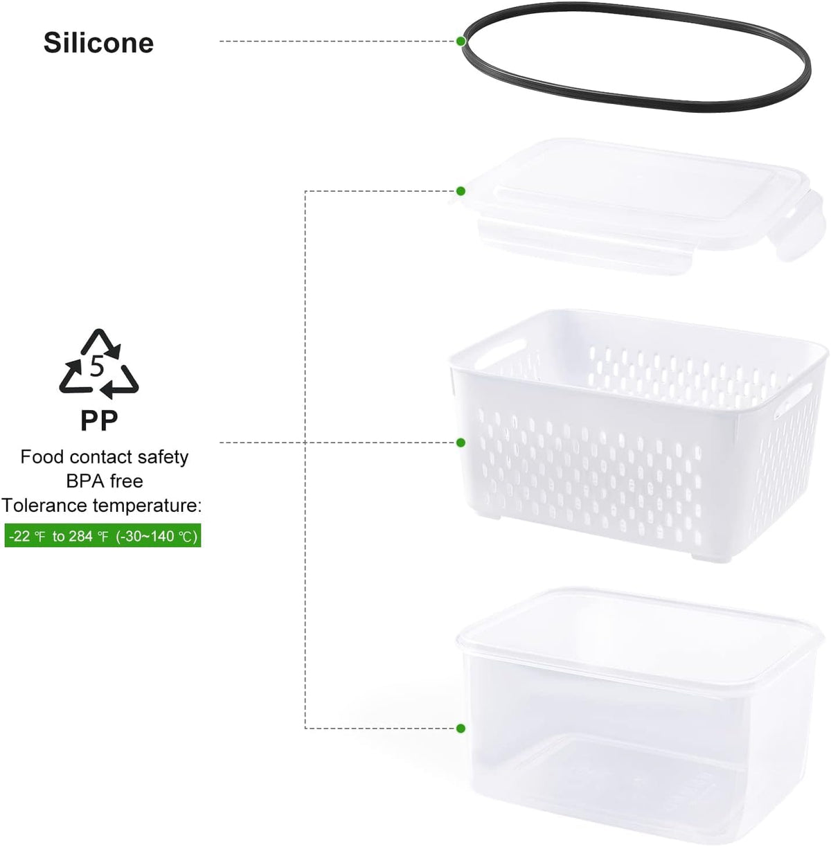 Freshmage meal prep-friendly storage keeps leftovers visible and organized.
