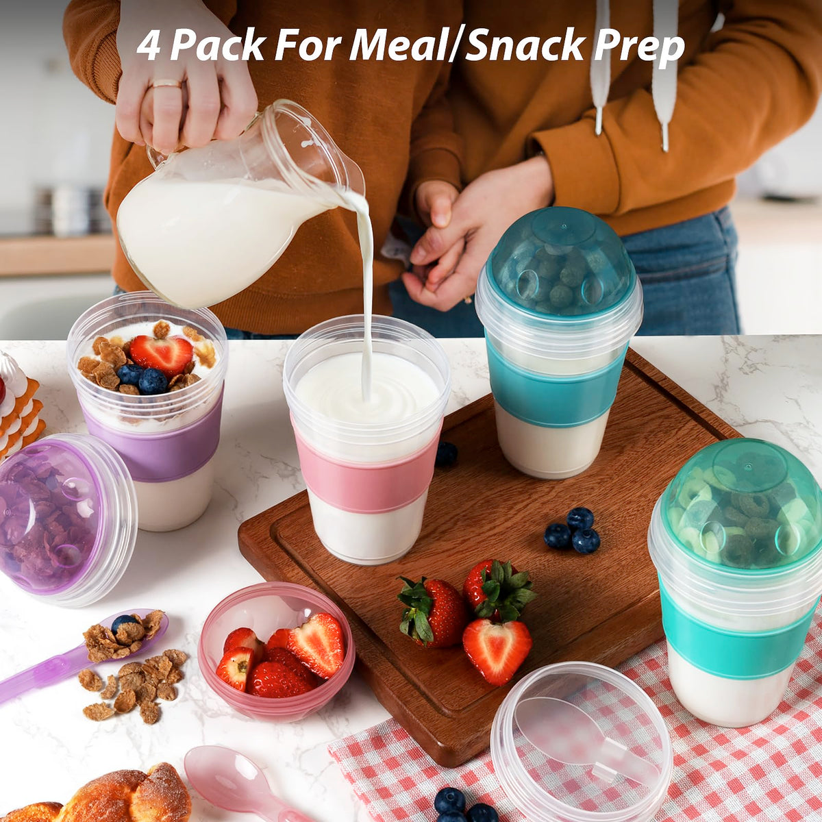 Freshmage multipurpose container suitable for salads or fruit portions.