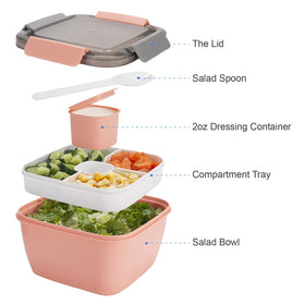 Freshmage 3-compartment design with lid open, keeps ingredients separated for customizable meals.