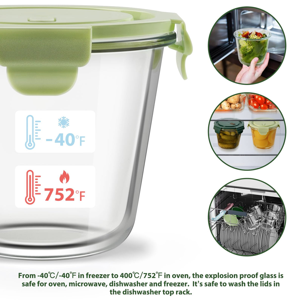 Six-pack Freshmage containers help organize meals in your cabinets.