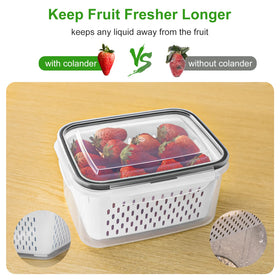 Freshmage sealed environment preserves freshness of fruits and vegetables.