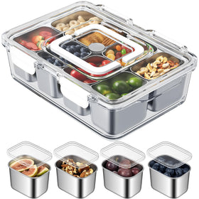 Freshmage Snackle Box with eight compartments for organized snacks on the go.