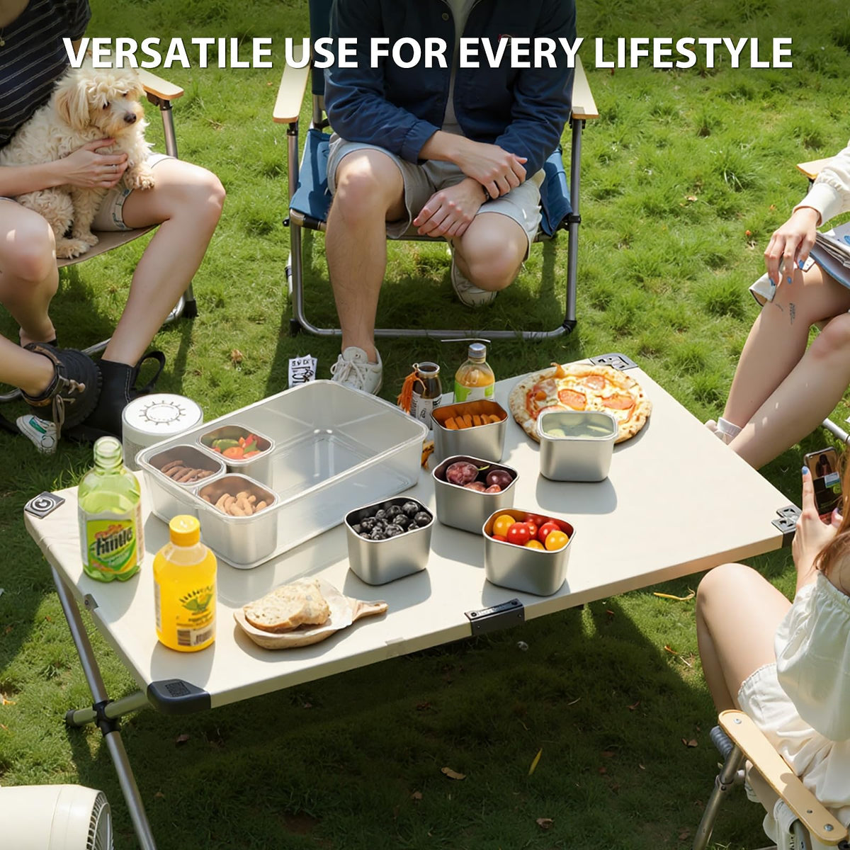 Freshmage Snackle Box is compact and portable for travel, picnics, and lunch breaks.