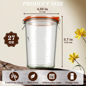 Freshmage sourdough starter jar with clear glass for monitoring fermentation.