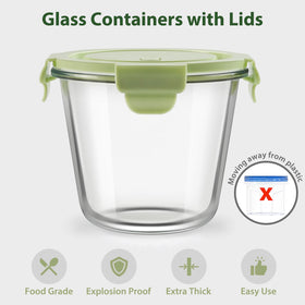 Freshmage stackable glass containers save pantry space and simplify organization.