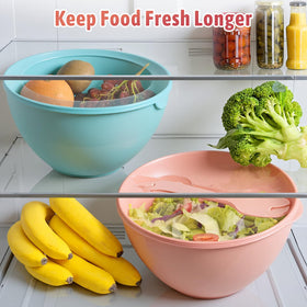 Freshmage tight-seal lids lock in freshness for leftovers and prep.