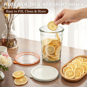 Freshmage two lids per jar provide preservation and daily use options.