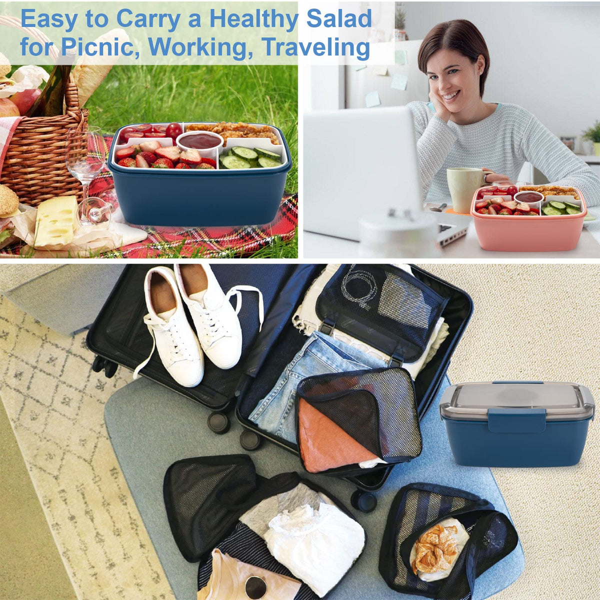 Freshmage large salad bowls support snacks and meals at home or outdoors.