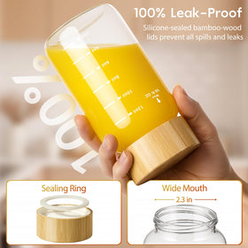 Freshmage wide-mouth glass bottle designed for easy filling and cleaning.