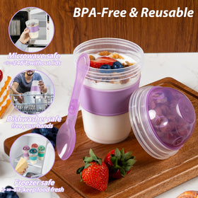 Freshmage yogurt cups are BPA-free and safe for dishwasher use.