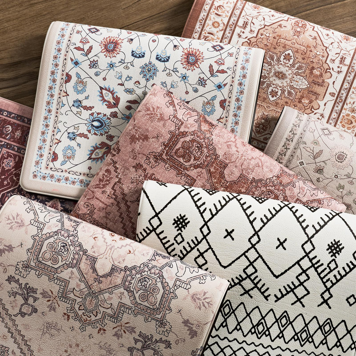 FreshMint classic floral pattern close-up enhances vintage kitchen decor.