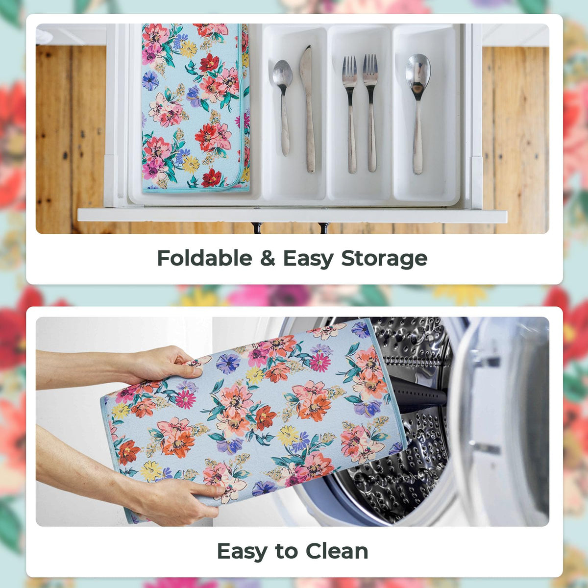FreshMint 18x24 large mat provides ample drying space for everyday dishware.