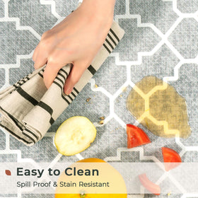 FreshMint waterproof surface resists spills and stains for easy care