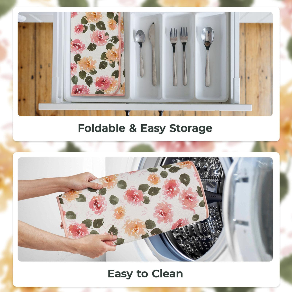 FRESHMINT three-ply-absorbent mat dries quickly and remains durable.