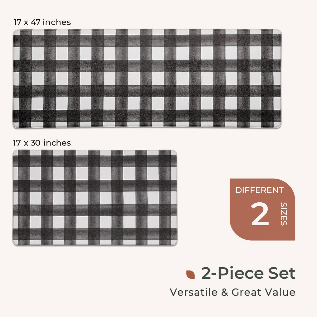 FRESHMINT washable kitchen rug demonstrates a simple cleaning routine.